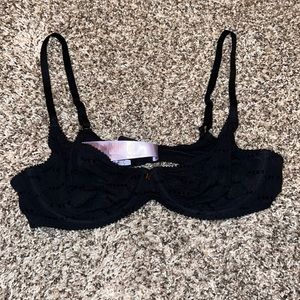 Savage X Fenty Black Flocked bra - Size 36B